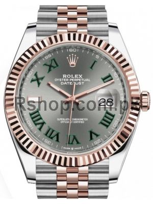 Rolex Datejust Two Tone Slate Roman Dial Watch Price in Pakistan