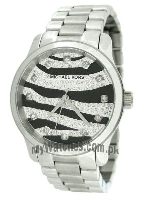 Michael Kors Classic Silver Zebra Glitz Women’s Watch Price in Pakistan