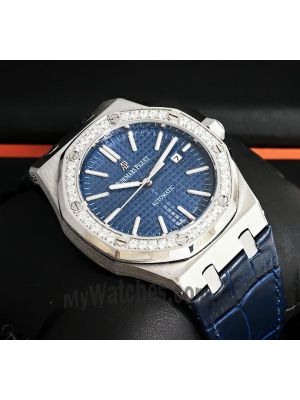 Audemars Piguet Royal Oak Blue Dial Diamond Bezel Watch Price in Pakistan