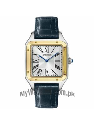 Cartier Santos Dumont Two Tone Blue straps Unisex Watch Price in Pakistan