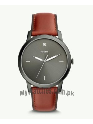 Fossil Minimalist Carbon Series Three-Hand Smokey Amber Leather Watch FS5479  (Same as Original) Price in Pakistan