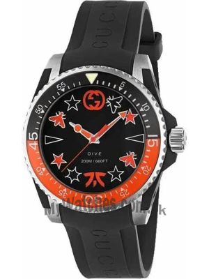 Gucci Dive Limited Edition Black Dial Black Rubber Strap Watch Price in Pakistan