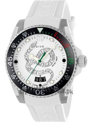 Gucci YA136330 Men's Dive White Quartz Watch Price in Pakistan