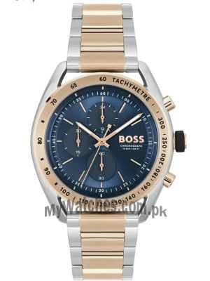 Hugo Boss Men’s Two-tone Blue Dial Watch Price in Pakistan