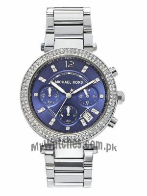 Michael Kors Parker Chronograph Navy Dial Stainless Steel Ladies Watch Price in Pakistan
