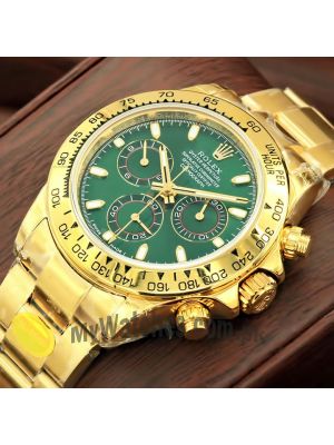 Rolex Cosmograph Daytona Yellow Gold Green Dial Watch Price in Pakistan