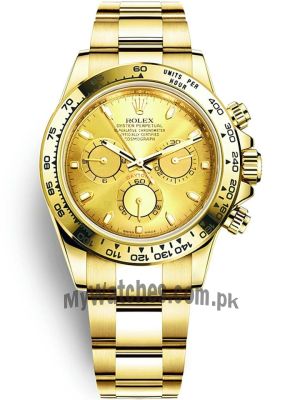 Rolex Cosmograph Daytona Yellow Gold Champagne Dial Watch 116508 Price in Pakistan