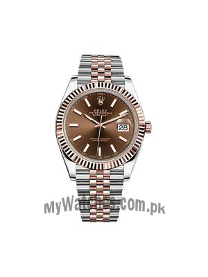 Rolex Datejust Chocolate Dial Rose Gold & Stainless Steel Watch Price in Pakistan