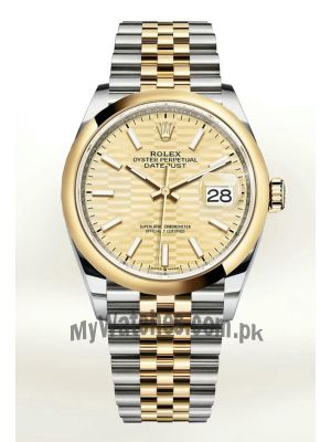 Rolex Datejust Fluted Motif Golden Dial 2021 NEW Watch  (2021) Price in Pakistan