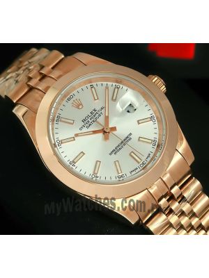 Rolex Datejust Rose Gold Silver Dial Watch 2021  Price in Pakistan
