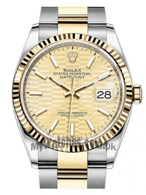 Rolex Datejust 36 Gold Fluted Motif Dial 2021 Watch  (2021) Price in Pakistan