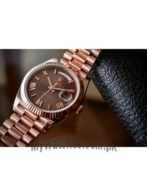 Rolex Day-Date 40 Brown Dial Rose Gold Watch Price in Pakistan