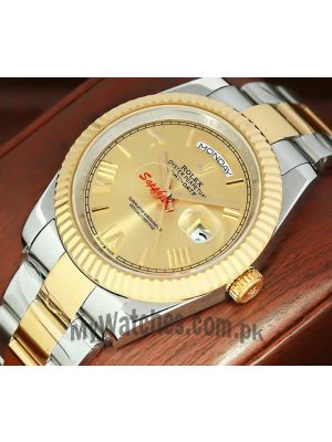Rolex Day-Date  Roman Dial Two Tone Watch 2021 Price in Pakistan