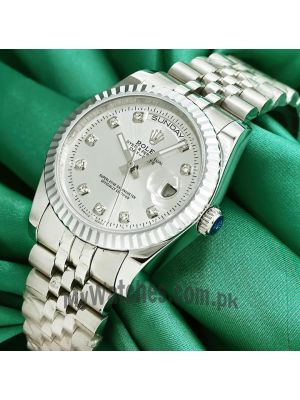 Rolex Day Date silver diamond dial watch Price in Pakistan