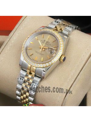 Rolex Oyster Perpetual Datejust Diamond Bezel Watch Price in Pakistan