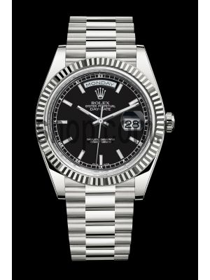 Rolex Day Date 36 White Gold Black Index Dial Watch Price in Pakistan