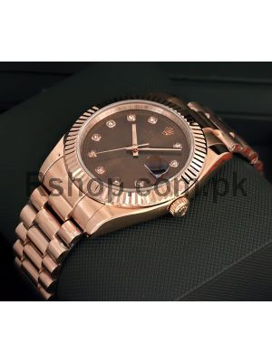 Rolex Datejust 41 Rose Gold Brown Dial Watch Price in Pakistan