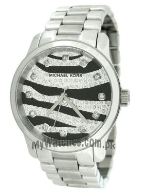 Michael Kors Classic Silver Zebra Glitz Women’s Watch Price in Pakistan