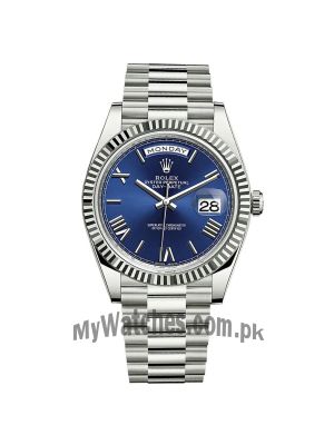 Rolex Oyster Perpetual Day-Date II Blue Rose Gold Watch Price in Pakistan
