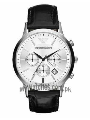 Emporio Armani Men's AR2432 Black Leather Watch AR2432  (Same as Original) Price in Pakistan