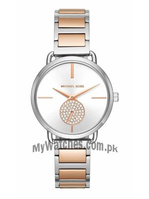 Michael Kors Portia Silver Dial Two Tone Watch  Price in Pakistan