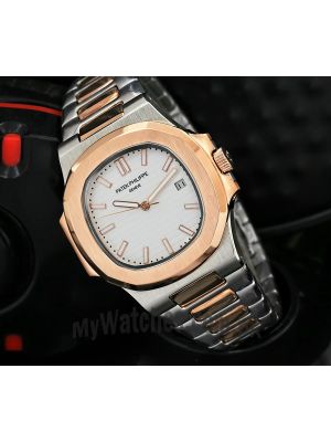 Patek Philippe NautilusTwo-Tone Rose Gold and Stainless Steel White Dial Watch Price in Pakistan