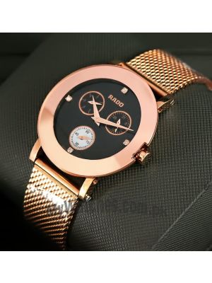 Rado Jubile Black Dial Rose Gold Watch Price in Pakistan