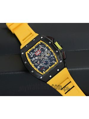 Richard Mille RM 011 Yellow TPT Quartz Automatic Flyback Chronograph Watch Price in Pakistan
