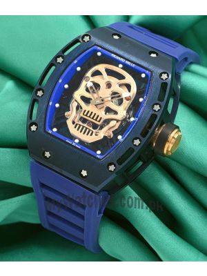 Richard Mille Skull Dial Blue Watch Price in Pakistan