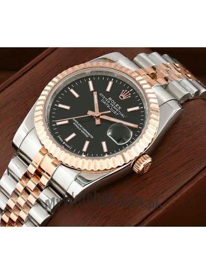 Rolex Datejust Black Dial Two Tone Watch Price in Pakistan