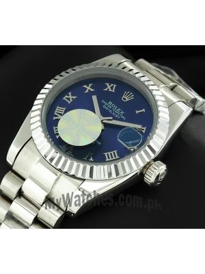 Rolex Datejust Blue Roman Numeral Dial Watch Price in Pakistan