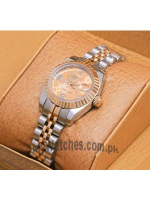 Rolex Datejust Lady Floral Dial Two Tone Watch Price in Pakistan