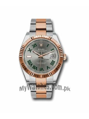 Rolex Datejust Green Roman Numeral Men's Watch Price in Pakistan