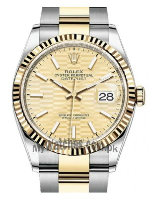 Rolex Datejust 36 Gold Fluted Motif Dial 2021 Watch  (2021) Price in Pakistan