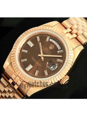 Rolex Day-Date II President Rose Gold Diamond Watch  (2021) Price in Pakistan