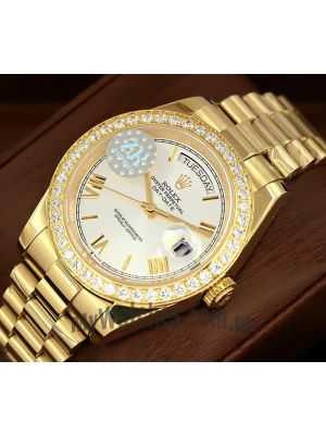 Rolex Day Date Gold Diamond Bezel Watch  (2022) Price in Pakistan