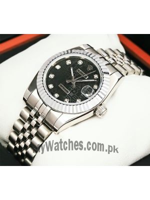Rolex Lady Datejust DIamond Index Black Computer Dial Watch Price in Pakistan