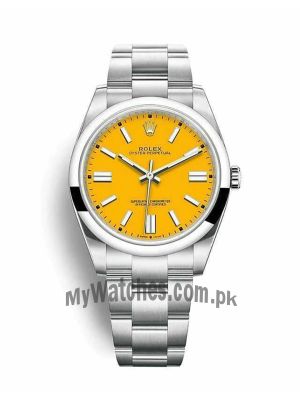 Rolex Oyster Perpetual Yellow Dial Men's Watch  Price in Pakistan