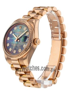 Rolex Datejust President Rose Gold  Pearl Diamonds Dial Watch Price in Pakistan